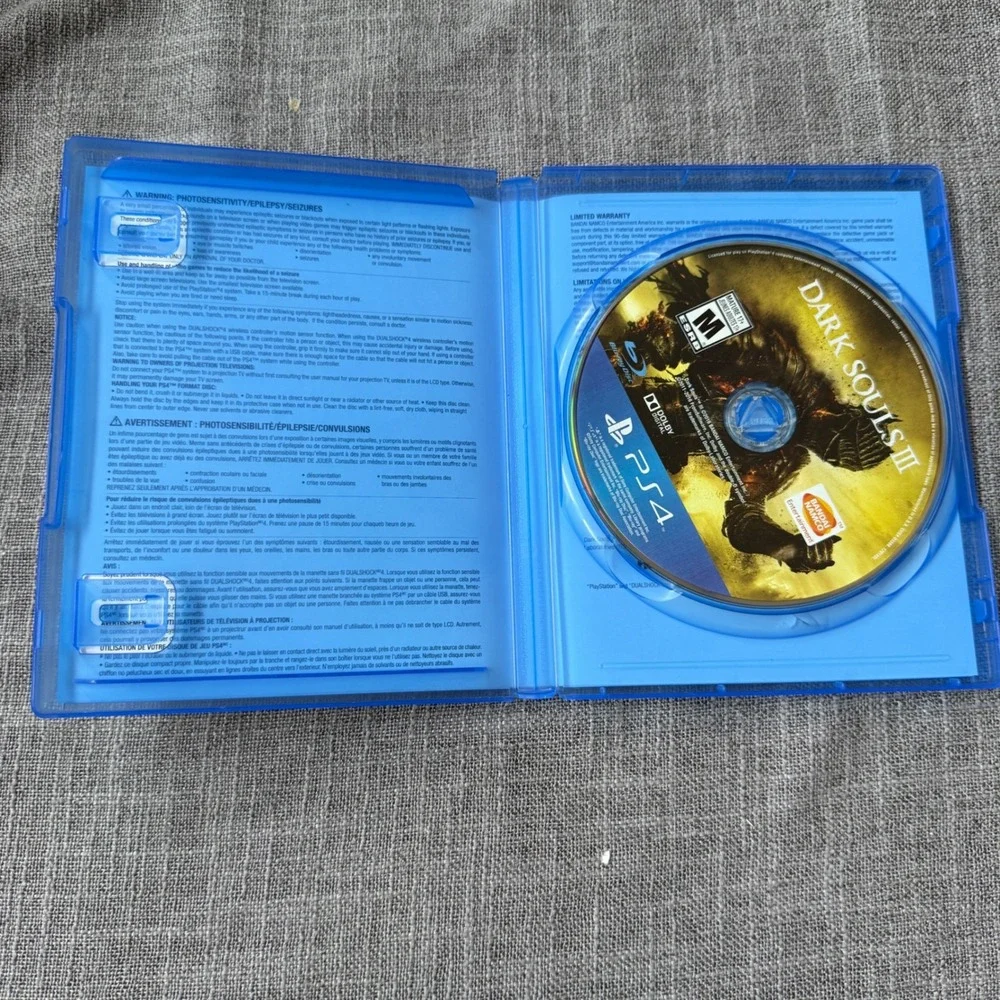 Sony Playstation 4 PS4 Dark Souls III Game 2016 CIB Bandai Namco‎ RPG